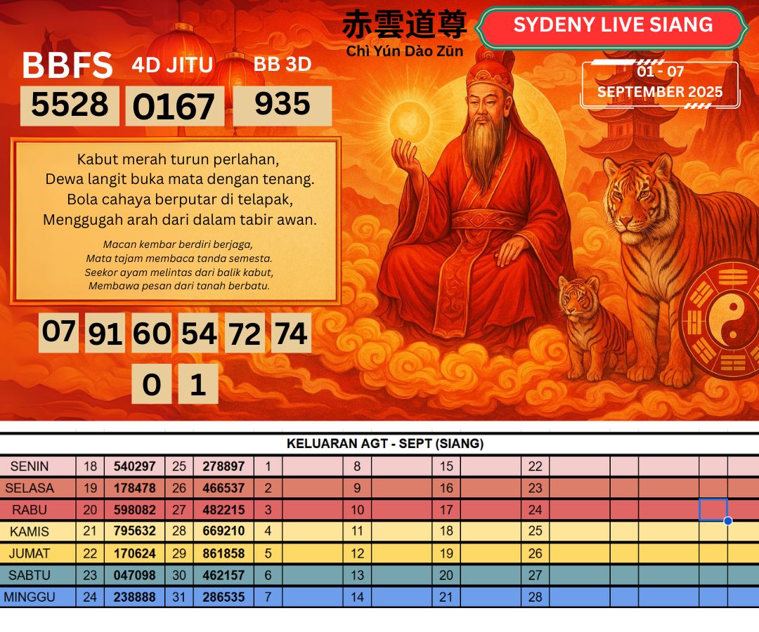 SYDNEY LIVE SIANG 01-07 SEPT 25