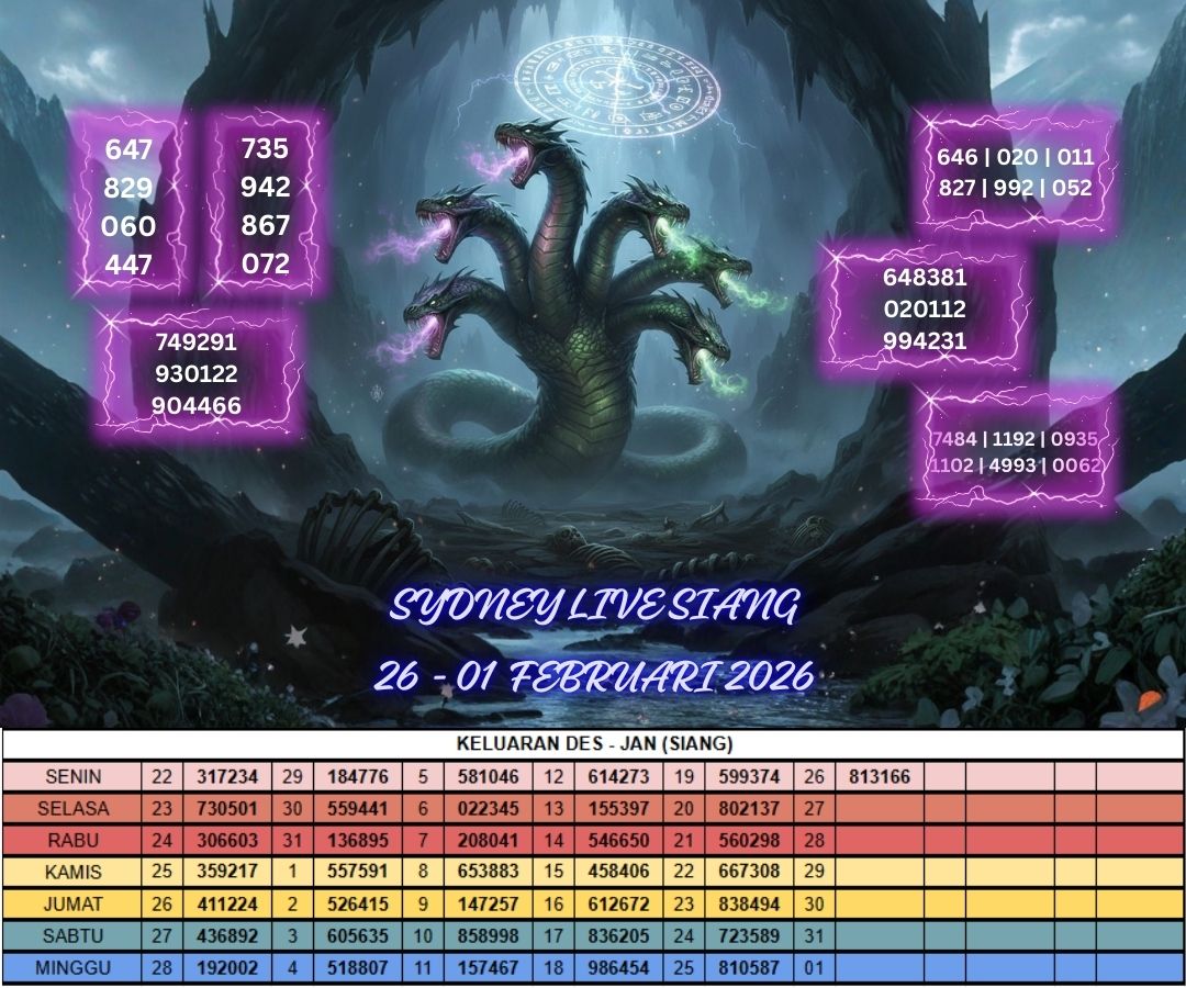 SYDNEY LIVE SIANG 26 - 01 FEBRUARI 2026