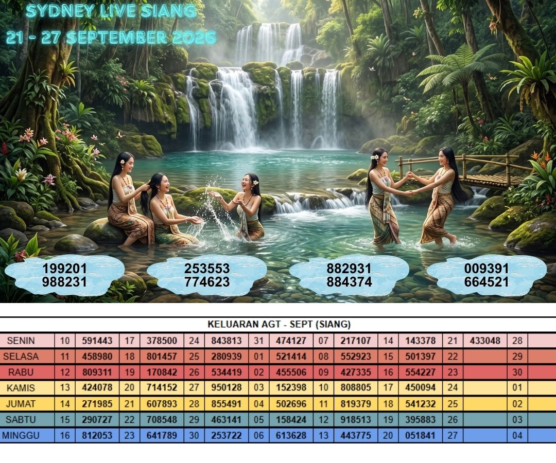 SYDNEY LIVE SIANG 21 - 27 SEPTEMBER 2026