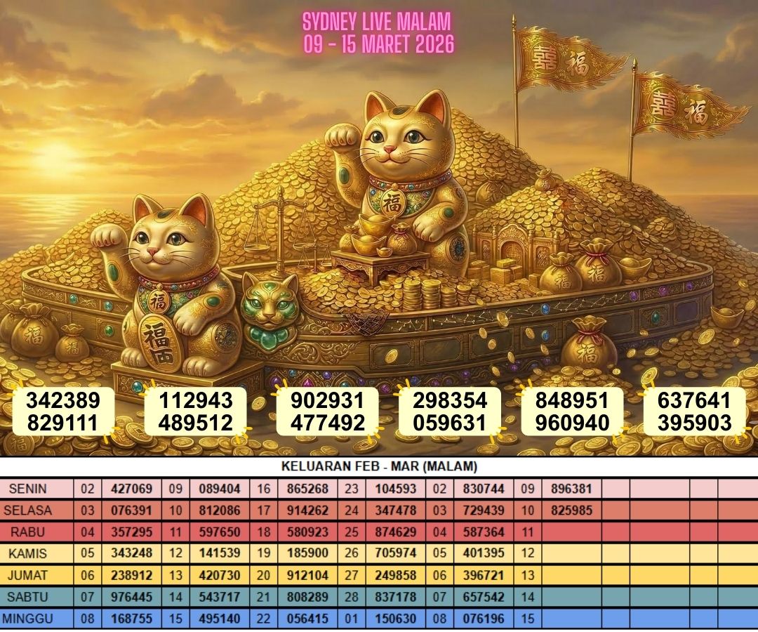 SYDNEY LIVE MALAM 09 - 15 MARET 2026