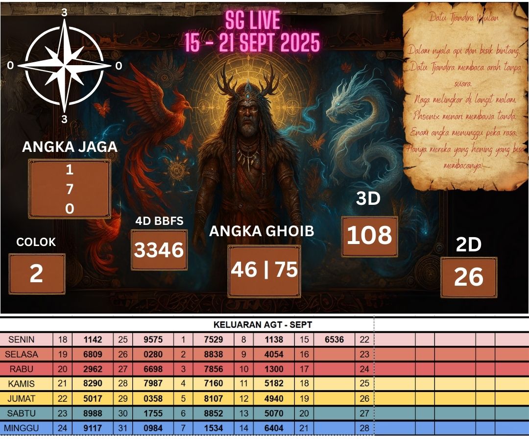 SG LIVE 15 - 21 SEPTEMBER 2025